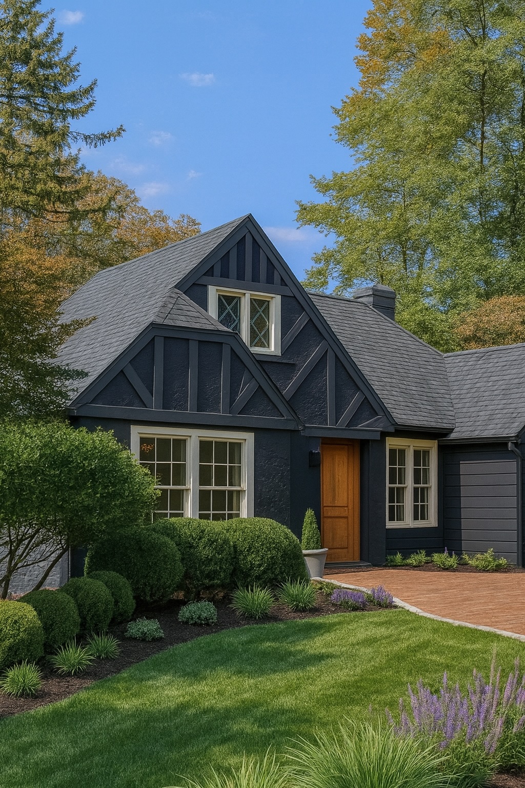 Designer-supervised render preview of a staged living room